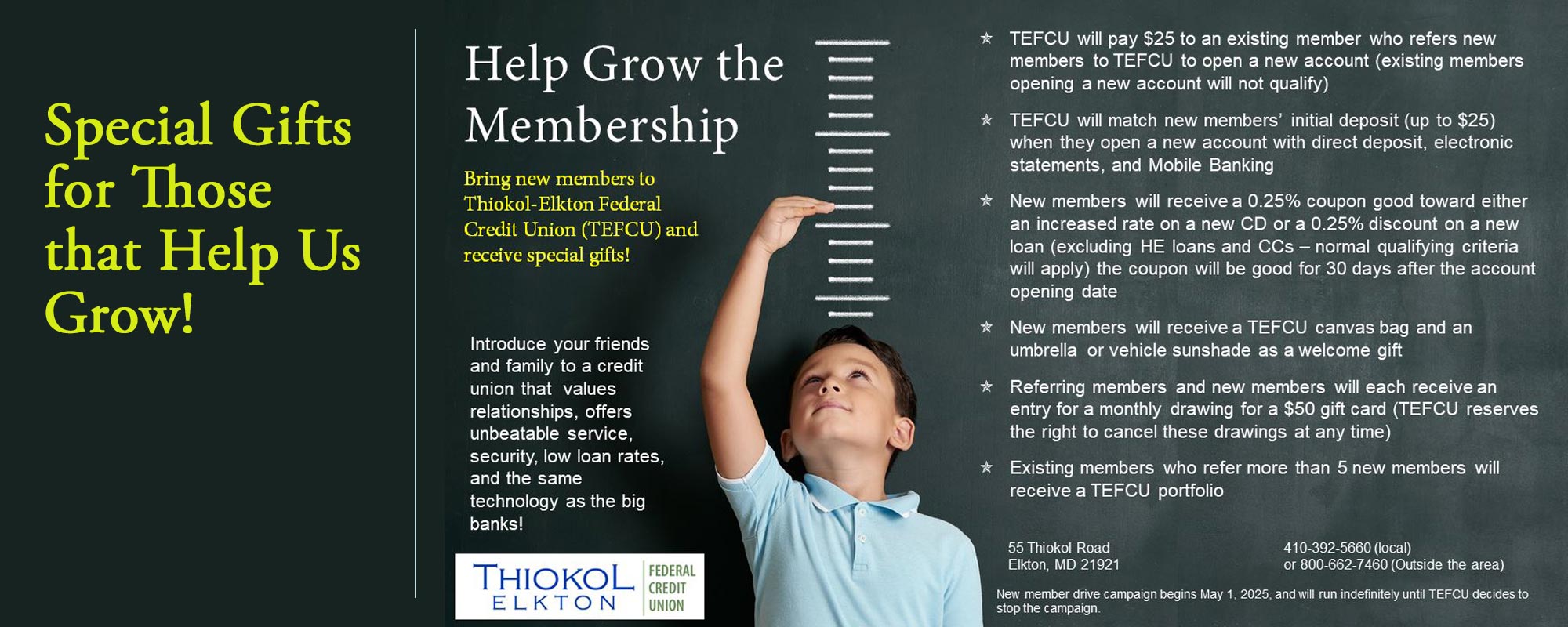 help grow our membership and receive special gifts